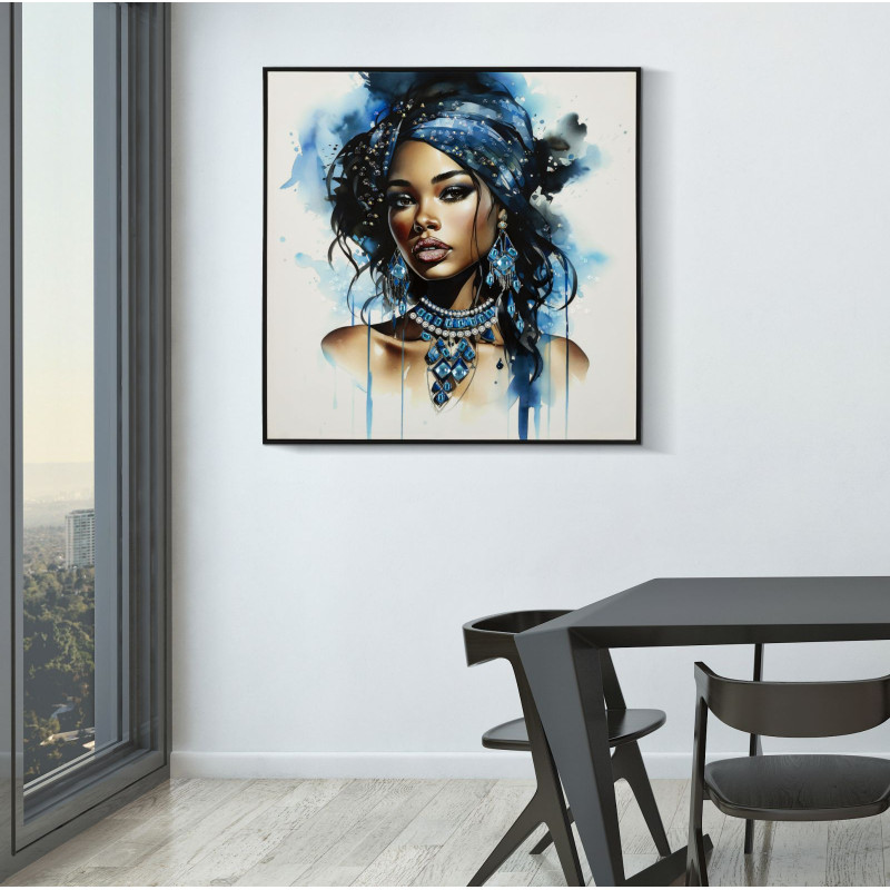 Tableau mural laqué avec cadre ALTEA – B – Harmonie moderne (82 x 4 x 82 cm)