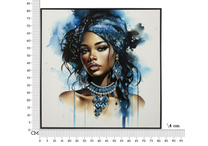 Tableau mural laqué avec cadre ALTEA – B – Harmonie moderne (82 x 4 x 82 cm)