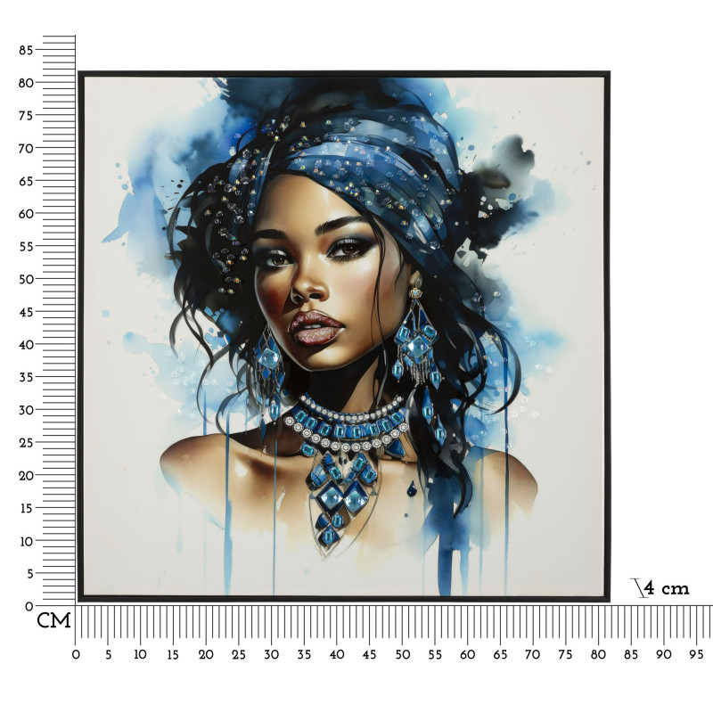 Tableau mural laqué avec cadre ALTEA – B – Harmonie moderne (82 x 4 x 82 cm)