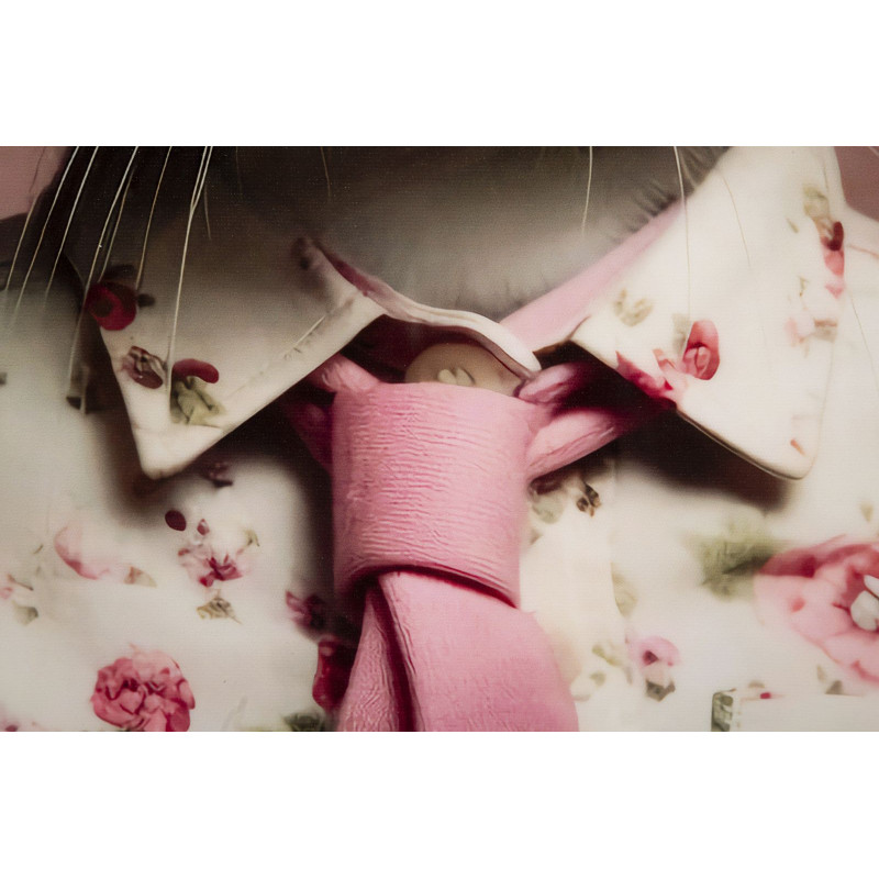 Tableau mural laqué avec cadre LAPIN C/CORNICE – Originalité et style (62,5 x 2,8 x 62,5 cm)