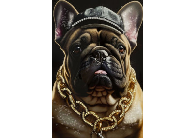 Tableau mural laqué avec cadre BULLY C/CORNICE – Modernité et raffinement (62 x 4 x 82 cm)