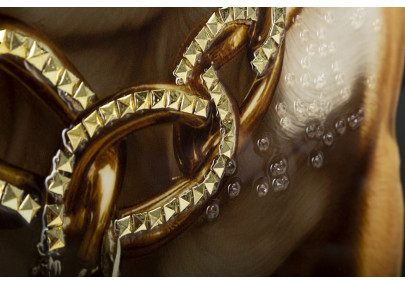 Tableau mural laqué avec cadre BULLY C/CORNICE – Modernité et raffinement (62 x 4 x 82 cm)