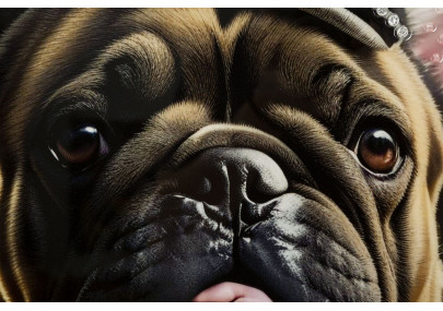 Tableau mural laqué avec cadre BULLY C/CORNICE – Modernité et raffinement (62 x 4 x 82 cm)