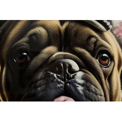 Tableau mural laqué avec cadre BULLY C/CORNICE – Modernité et raffinement (62 x 4 x 82 cm)