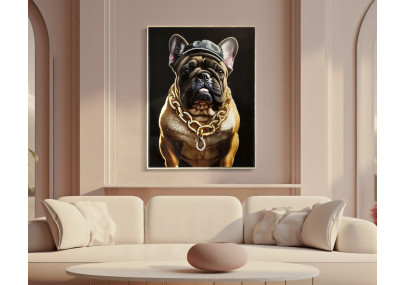 Tableau mural laqué avec cadre BULLY C/CORNICE – Modernité et raffinement (62 x 4 x 82 cm)