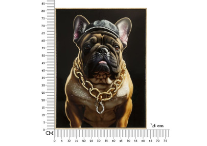 Tableau mural laqué avec cadre BULLY C/CORNICE – Modernité et raffinement (62 x 4 x 82 cm)