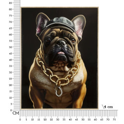 Tableau mural laqué avec cadre BULLY C/CORNICE – Modernité et raffinement (62 x 4 x 82 cm)