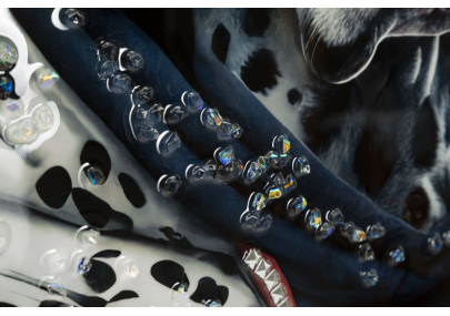 Tableau mural laqué avec sécurité à cadre – Élégance et protection (53 x 3 x 73 cm)