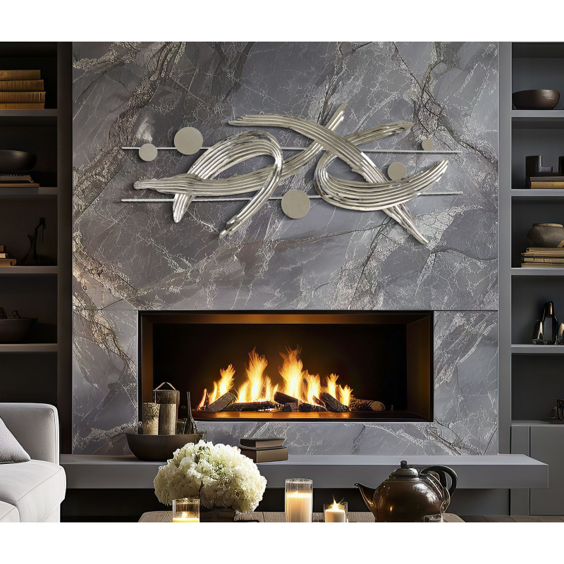 Panneau mural en fer MONDRIAN – Design moderne et coloré (121 x 5 x 52 cm)