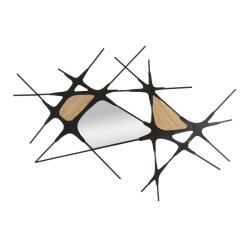 Panneau mural en fer ABSY – Minimalisme raffiné pour un mur stylé (114 x 2 x 80 cm)