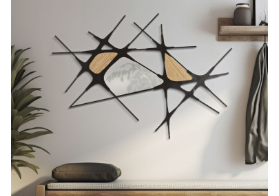 Panneau mural en fer ABSY – Minimalisme raffiné pour un mur stylé (114 x 2 x 80 cm)