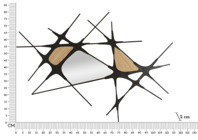 Panneau mural en fer ABSY – Minimalisme raffiné pour un mur stylé (114 x 2 x 80 cm)