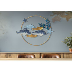 Panneau mural en fer MARINE – Élégance et esprit marin (77 x 5 x 63 cm)