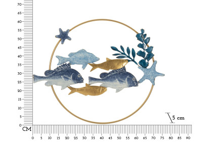 Panneau mural en fer MARINE – Élégance et esprit marin (77 x 5 x 63 cm)