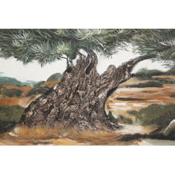 Peinture à l’huile d’olive L – Une touche méditerranéenne sur toile (120 x 3,8 x 80 cm)