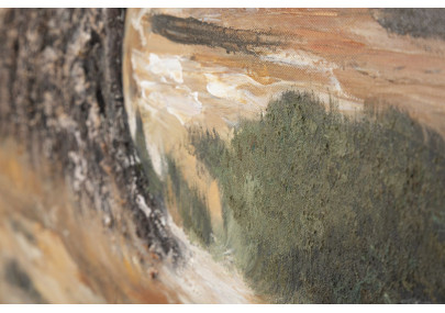 Peinture à l’huile d’olive L – Une touche méditerranéenne sur toile (120 x 3,8 x 80 cm)