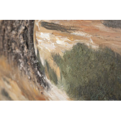 Peinture à l’huile d’olive L – Une touche méditerranéenne sur toile (120 x 3,8 x 80 cm)