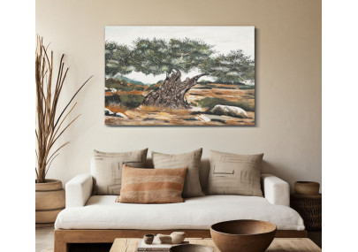 Peinture à l’huile d’olive L – Une touche méditerranéenne sur toile (120 x 3,8 x 80 cm)