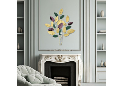 Panneau mural coloré – Explosion de couleurs et énergie vibrante (81,9 x 3,8 x 97 cm)