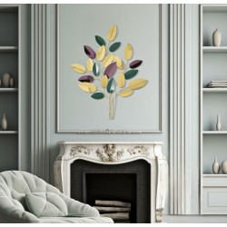 Panneau mural coloré – Explosion de couleurs et énergie vibrante (81,9 x 3,8 x 97 cm)