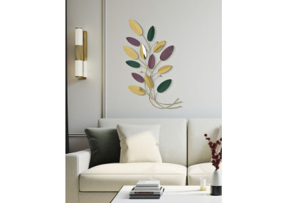 Panneau mural coloré – Palette chromatique moderne (59 x 3,8 x 98,4 cm)