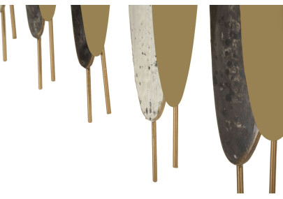 Panneau mural OLIGRAMME – Sculpture murale XXL en fer (149 x 5 x 70 cm)