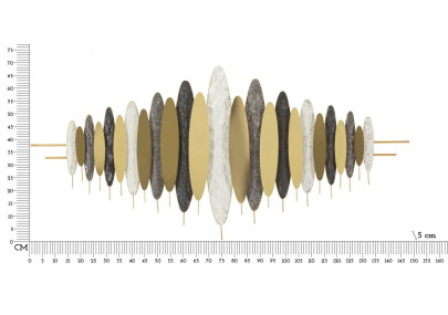 Panneau mural OLIGRAMME – Sculpture murale XXL en fer (149 x 5 x 70 cm)