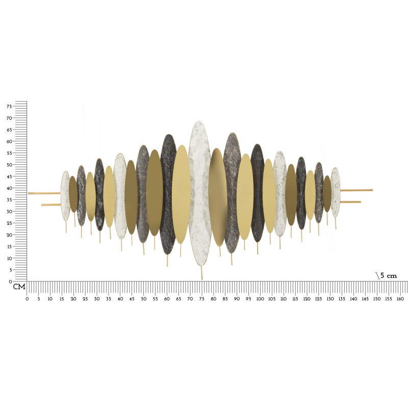 Panneau mural OLIGRAMME – Sculpture murale XXL en fer (149 x 5 x 70 cm)