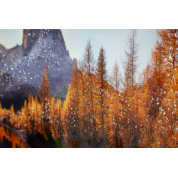 Impression sur toile laquée Lac – Sérénité et modernité (90 x 4 x 60 cm)