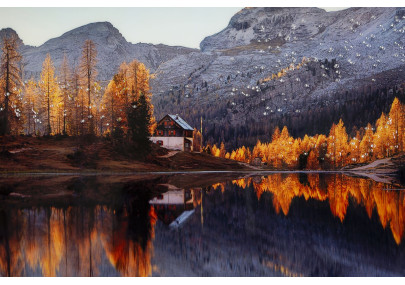 Impression sur toile laquée Lac – Sérénité et modernité (90 x 4 x 60 cm)