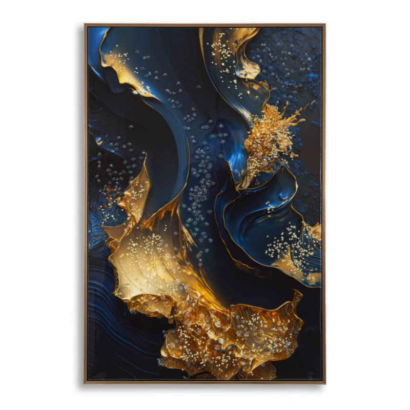 Impression sur toile laquée Andromède B – Voyage cosmique et couleurs (60 x 4 x 90 cm)