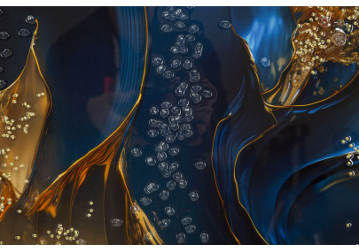 Impression sur toile laquée Andromède B – Voyage cosmique et couleurs (60 x 4 x 90 cm)