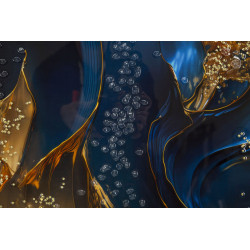 Impression sur toile laquée Andromède B – Voyage cosmique et couleurs (60 x 4 x 90 cm)