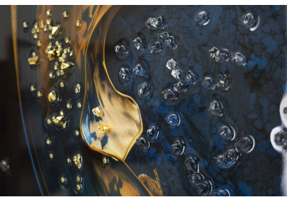 Impression sur toile laquée Andromède B – Voyage cosmique et couleurs (60 x 4 x 90 cm)