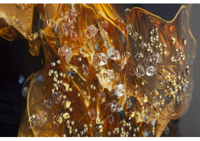 Impression sur toile laquée Andromède B – Voyage cosmique et couleurs (60 x 4 x 90 cm)