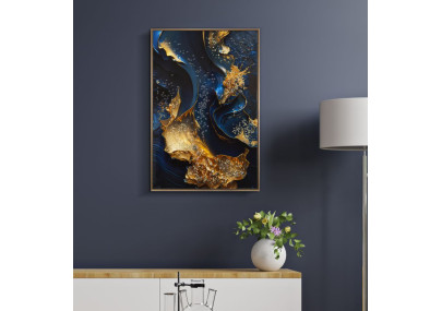 Impression sur toile laquée Andromède B – Voyage cosmique et couleurs (60 x 4 x 90 cm)