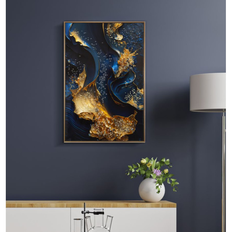 Impression sur toile laquée Andromède B – Voyage cosmique et couleurs (60 x 4 x 90 cm)