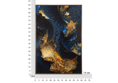 Impression sur toile laquée Andromède B – Voyage cosmique et couleurs (60 x 4 x 90 cm)