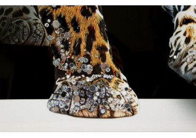 Tableau sur toile laquée JAGUAR A – Animalité et glamour (82 x 4 x 82 cm)