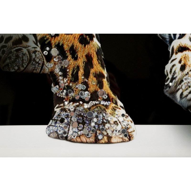 Tableau sur toile laquée JAGUAR A – Animalité et glamour (82 x 4 x 82 cm)