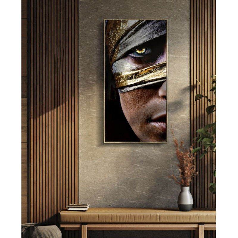 Toile laquée Nairobi A – Modernité ethnique et style (52 x 4 x 102 cm)