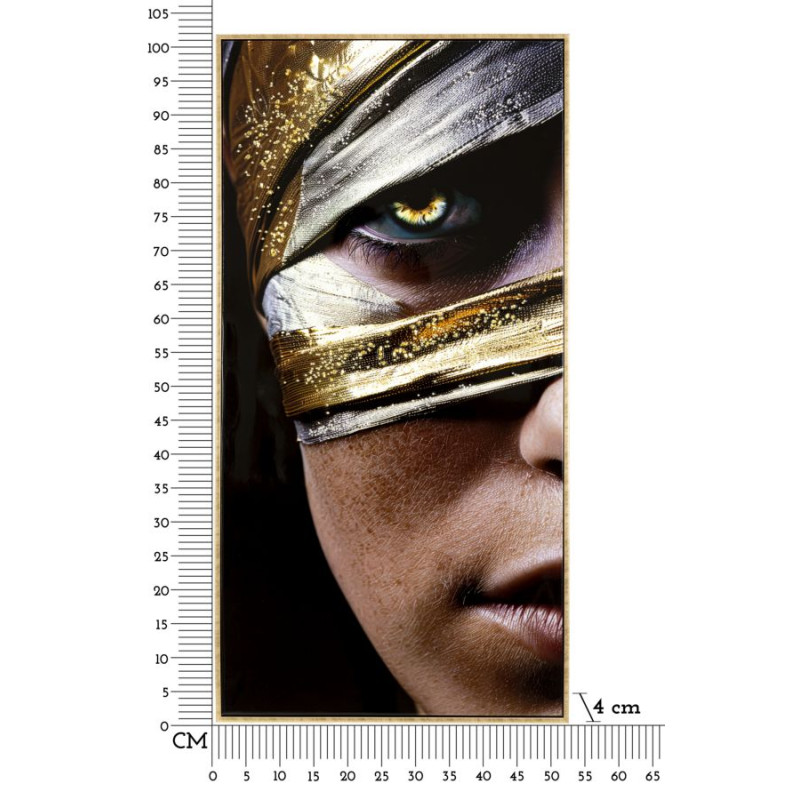 Toile laquée Nairobi A – Modernité ethnique et style (52 x 4 x 102 cm)