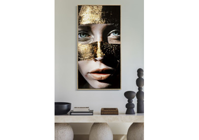 Toile laquée Nairobi B – Chic et raffinement mural (52 x 4 x 102 cm)