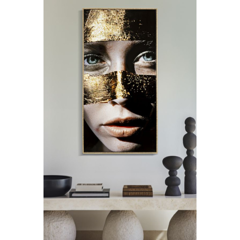 Toile laquée Nairobi B – Chic et raffinement mural (52 x 4 x 102 cm)