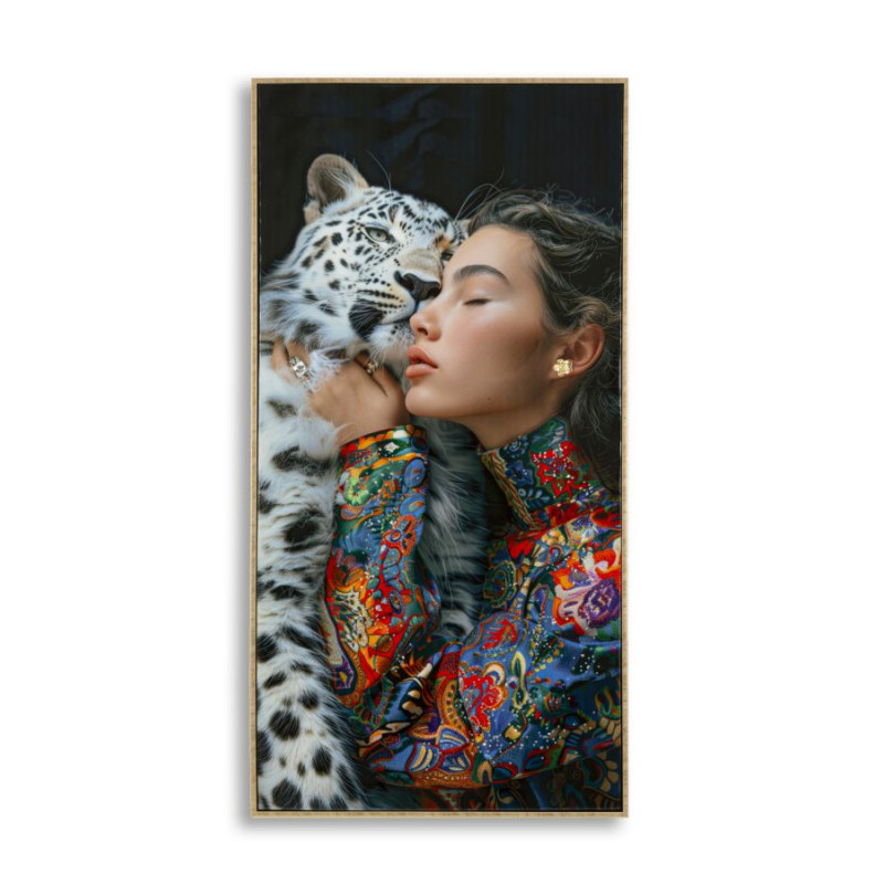 Toile laquée Moira A – Sophistication et couleurs subtiles (52 x 4 x 102 cm)