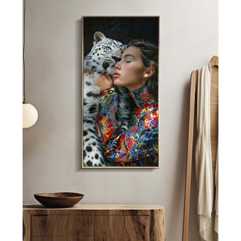 Toile laquée Moira A – Sophistication et couleurs subtiles (52 x 4 x 102 cm)