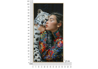 Toile laquée Moira A – Sophistication et couleurs subtiles (52 x 4 x 102 cm)