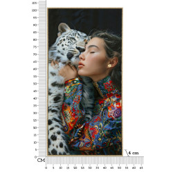 Toile laquée Moira A – Sophistication et couleurs subtiles (52 x 4 x 102 cm)