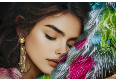 Toile laquée Moira B – Élégance moderne et design (52 x 4 x 102 cm)