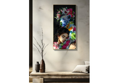 Toile laquée Moira B – Élégance moderne et design (52 x 4 x 102 cm)